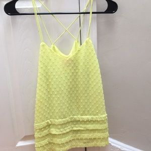 Yellow Cross Back Tank
